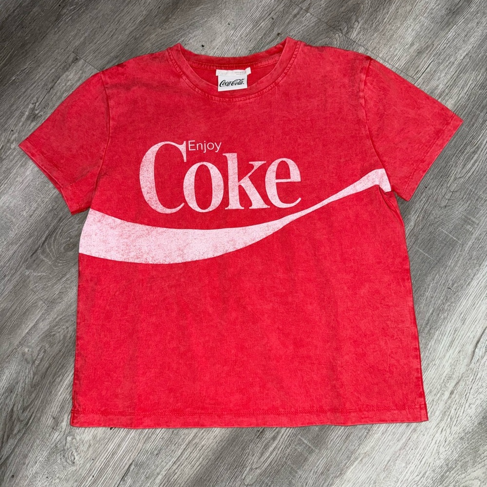 ZARA Coca Cola "Enjoy Coke" Red Graphic Tee
